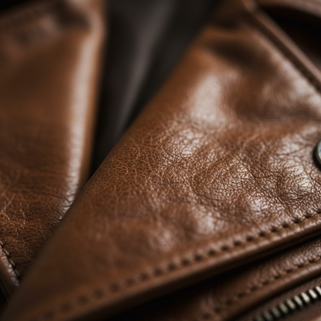 A Close-Up of a magnificent Brown Leather by Belhide